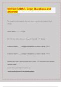 NHTSA RADAR&comma; Exam Questions and  answers&sol;&vert; LATEST EXAM UPDATES&vert; 2024&sol;25 &vert;