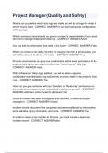 Project Manager &lpar;Quality and Safety&rpar; Questions & answers