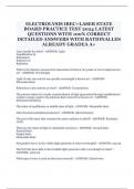 ELECTROLYSIS IBEC+LASER STATE BOARD PRACTICE TEST 2024 LATEST QUESTIONS WITH 100% CORRECT DETAILED ANSWERS WITH RATIONALLES ALREADY GRADEA A+