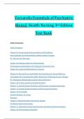 Test Bank: Essentials of Psychiatric Mental Health Nursing (3rd Edition by Varcarolis) ISBN:9780323294157 PDF