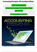 Solution Manual for Accounting Principles Volume 1 & Volume 2, 9th Canadian Edition Jerry J. Weygandt, Verified Chapters 1 - 20, Complete Newest Version