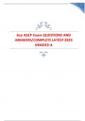 Ace ASCP Exam QUESTIONS AND ANSWERS/COMPLETE LATEST 2023 GRADED A+