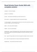 Road Scholar Exam Guide 2024 with complete solution