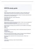 OPOTA study guide with complete solutions