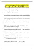 Advanced Semper Fit Course UPDATED  Exam Questions And CORRECT Answers