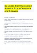 Business Communication Practice Exam Questions  and Answers