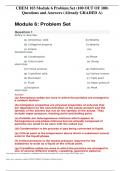 CHEM 103 Module 6 Problem Set (100 OUT OF 100) Questions and Answers (Already GRADED A)