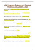 CDL Passenger Endorsement &sol; Revised Questions and Answers &sol; 2024