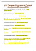 CDL Passenger Endorsement &sol; Revised Questions and Answers &sol; 2024