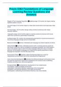 Praxis 5362 Foundations of Language Learning Review Questions and Answers