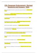 CDL Passenger Endorsement &sol; Revised Questions and Answers &sol; 2024