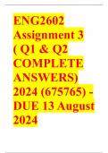 ENG2602 Assignment 3 ( Q1 & Q2 COMPLETE ANSWERS) 2024 (675765) - DUE 13 August 2024