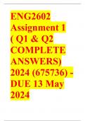 ENG2602 Assignment 1 ( Q1 & Q2 COMPLETE ANSWERS) 2024 (675736) - DUE 13 May 2024