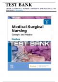 Test Bank f0r Medical Surgical Nursing Concepts and Practice 5th Edition Stromberg |Chapters 1-49 Complete|