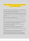 EPIC IMP 100 Exam Questions With 100&percnt; Correct Answers 2024