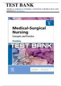 Test Bank f0r Medical Surgical Nursing Concepts and Practice 5th Edition Stromberg &vert;Chapters 1-49 Complete&vert;