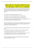 PN Nutrition HESI Practice Test Questions with Correct Solutions