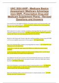 UHC 2024 AHIP - Medicare Basics Assessment &lpar;Medicare Advantage &lbrack;non-SNP&rsqb;&comma; Prescription Drug and Medicare Supplement Plans&rpar; &sol; Revised Questions and Answers