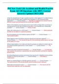 PSI New York Life Accident and Health Practice  Exam All 150 Questions with 100&percnt; Correct  Answers Updated 2023-2024