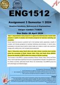 ENG1512 Assignment 3 (COMPLETE ANSWERS) Semester 1 2024 (714828) - DUE 26 April 2024