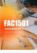 FAC1501 Assignment 3 (COMPLETE ANSWERS) Due 15 April 2024