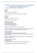 Pedorthic Certificate Program Final Exam 2024&sol;2025 Questions with Complete Solutions