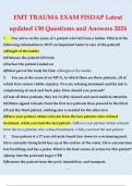 EMT FISDAP TRAUMA EXAM Latest updated 138 Questions and Answers 2024_