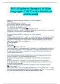 ESOL(English to Speakers of Other Languages) 5362 Practice Questions and Answers