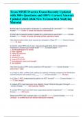 Texas MPJE Practice Exam Recently Updated  with 300&plus; Questions and 100&percnt; Correct Answers  Updated 2023-2024 New Version Best Studying  Material
