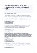 Risk Management - CMCA Test Preparation With Answers &sol; Update 2024