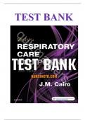 Test Bank For Mosby's Respiratory Care Equipment 10th Edition by J. M. Cairo, ISBN NO,978-0323416368, Chapter 1-15.
