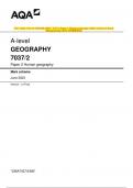 2023 AQA A-level GEOGRAPHY 7037&sol;2 Paper 2 Human geography Mark scheme & Insert &lpar;Merged&rpar; June 2023 &lbrack;VERIFIED&rsqb;
