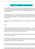 WGU P&plus; &lpar;Missed - Final Stretch&rpar; Questions and answers latest update