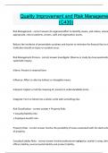 Quality Improvement and Risk Management &lpar;C430&rpar; Questions and answers latest update