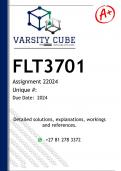 FLT3701 Assignment 2 (ANSWERS) 2024 - DISTINCTION GUARANTEED 
