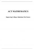 Practice test of Science and Mathematics for ACT Exam 