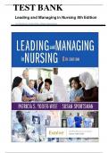 Test Bank for Leading and Managing in Nursing, 8th Edition (Yoder-Wise, 2023) Chapter 1-25 | All Chapters