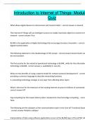 Introduction to Internet of Things- Module 2 Quiz Questions and answers latest update