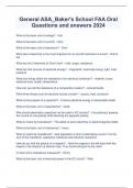 General ASA&lowbar;Baker's School FAA Oral Questions and answers 2024