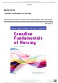 Test bank for Canadian Fundamentals of Nursing 6th Edition by Potter All Chapters 1-48 Questions and Answers||Latest 2024