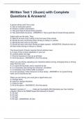Written Test 1 &lpar;Guam&rpar; with Complete Questions & Answers&excl; 