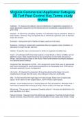 Virginia Commercial Applicator Category 3B Turf Pest Control Key Terms study review&period;