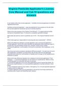 Virginia Pesticide Applicator's License&comma; Core Manual and Cat-10 questions and answers&period;