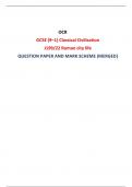    OCR  GCSE (9–1) Classical Civilisation J199/22 Roman city life QUESTION PAPER AND MARK SCHEME (MERGED)  