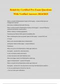 Relativity Certified Pro Exam Questions With Verified Answers 2024&sol;2025