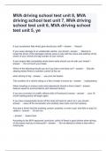 MVA driving school test unit 8, MVA driving school test unit 7, MVA driving school test unit 6, MVA driving school test unit 5, ye, Questions and Answers 2024
