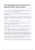 DOT certification medical examiner test guide with 100&percnt; correct answers