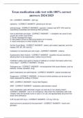 Texas medication aide test with 100&percnt; correct  answers 2024&sol;2025
