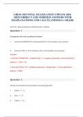 CHEM 103 FINAL EXAM/LATEST UPDATE 2024-2025/CORRECT AND VERIFIED ANSWERS WITH EXAPLANATIONS AND CALCULATIONS/A+ GRADE