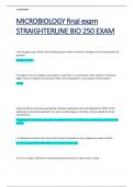 MICROBIOLOGY final exam  STRAIGHTERLINE BIO 250 EXAM